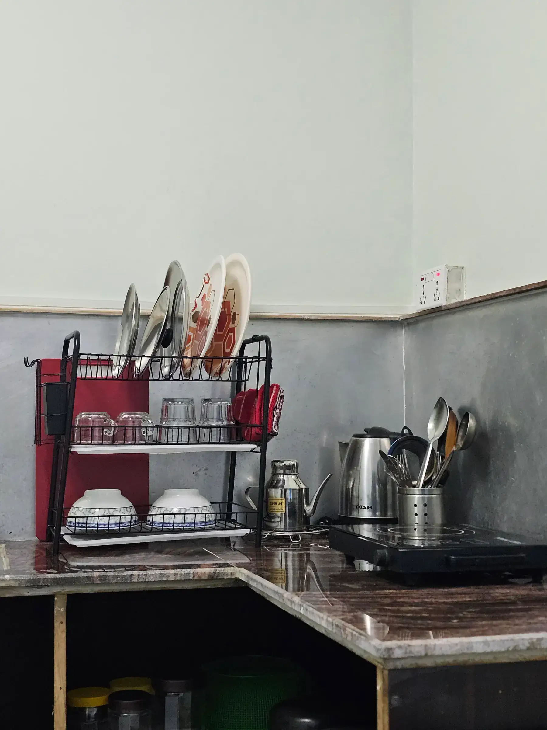 Kitchen essentials supplied in Apartment 1