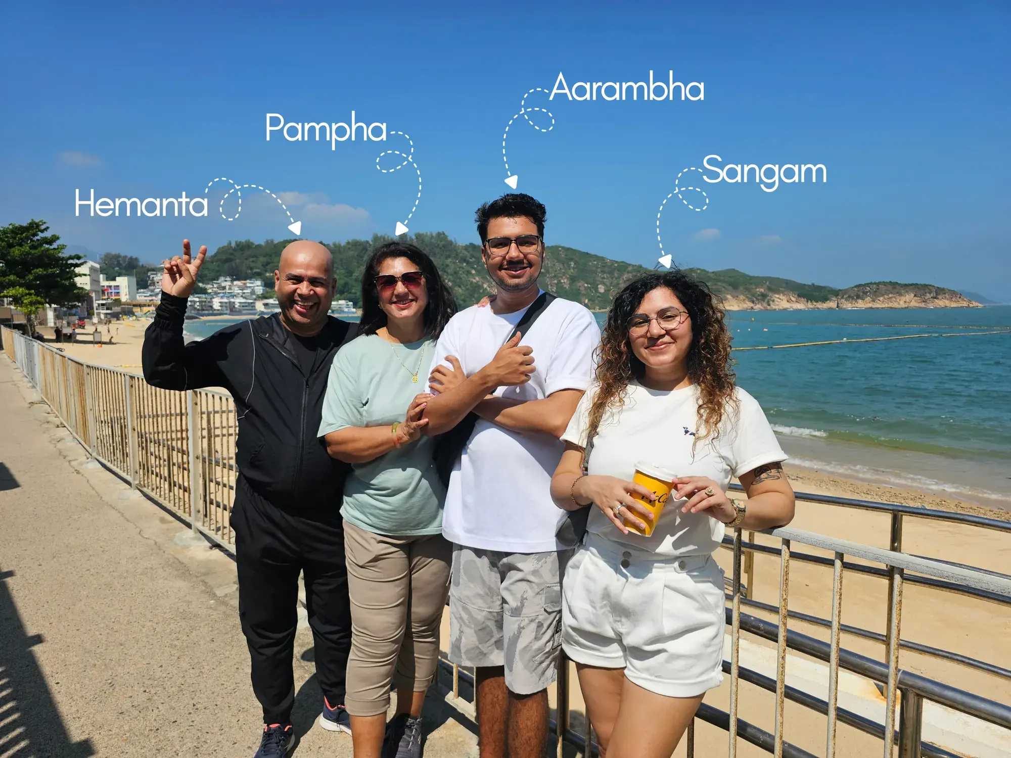Hemanta, Pampha, Aarambha and Sangam together by the waterfront